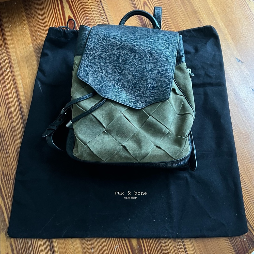 Rag & Bone Leather and Suede Pilot Backpack